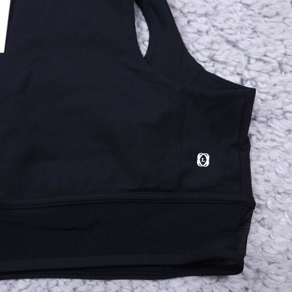 Bandier Le Ore Andria Black Mesh Panel Scoop Neck Sports Bra Women's 1X Revolve - Picture 4 of 6